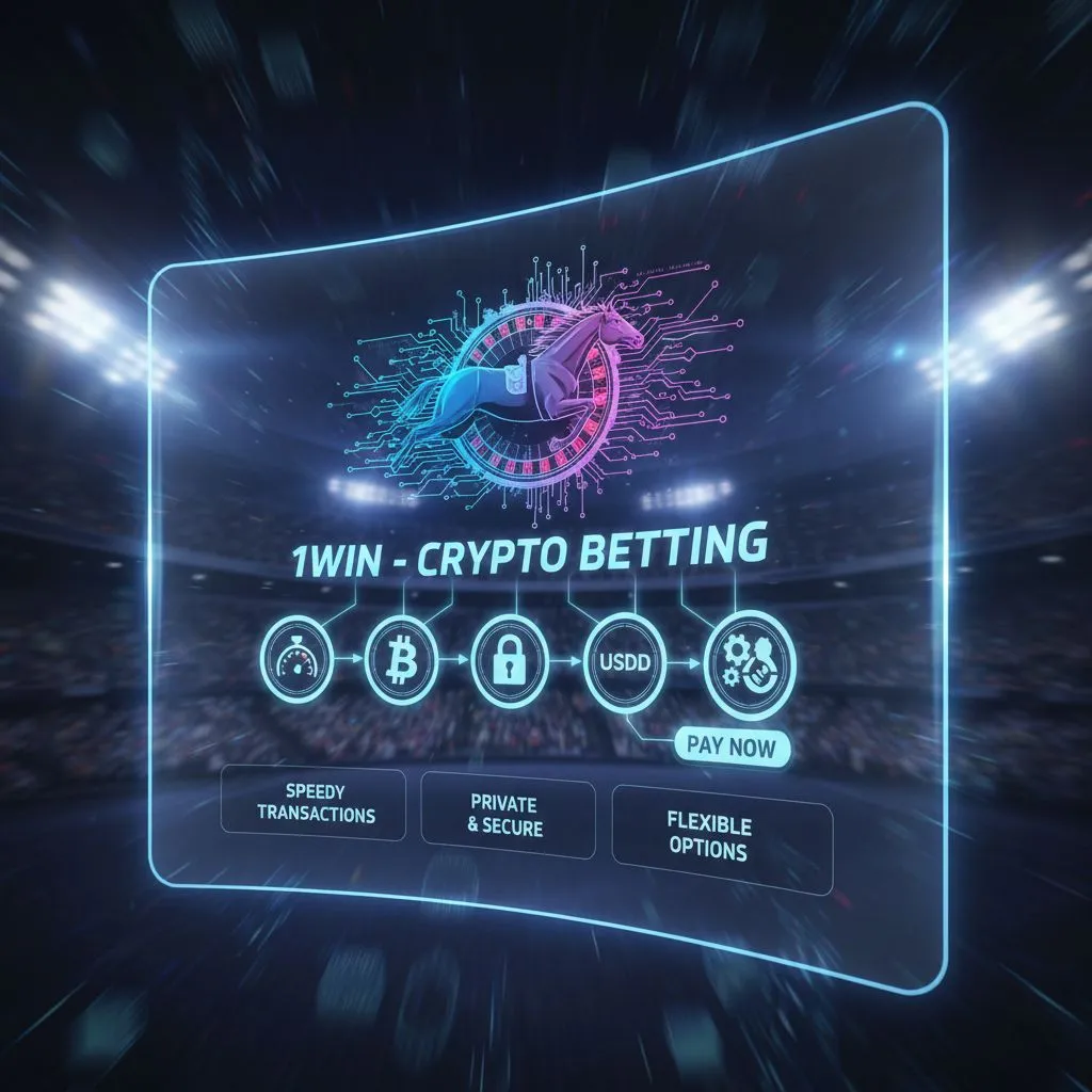 Illustration of cryptocurrency logos (Bitcoin, Ethereum, USDT, USDC, BNB) on a betting platform interface, signifying secure and fast transactions.